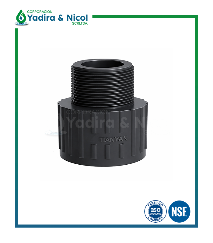 ADAPTADOR UPR PVC SCH-80 TIANYAN