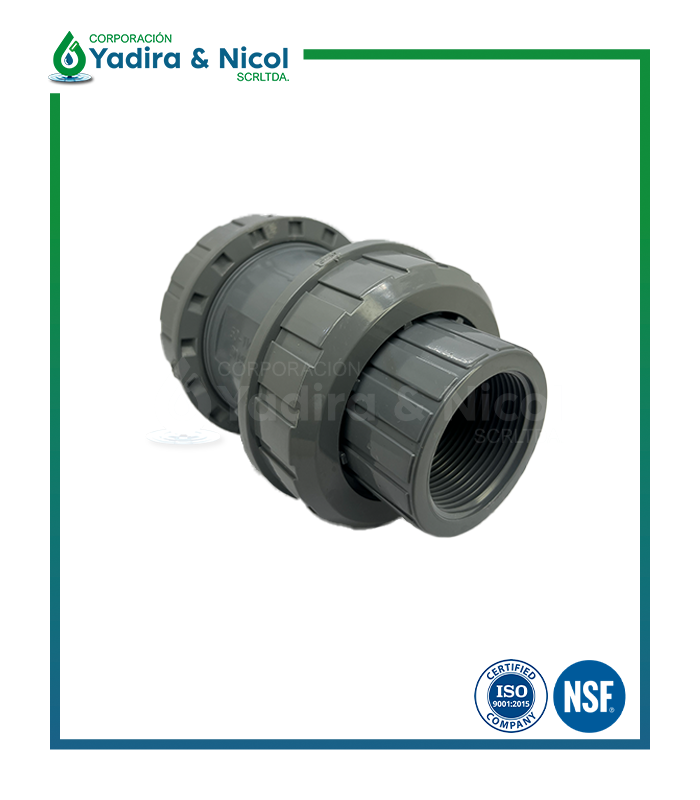CHECK CON DOBLE UNIVERSAL CON ROSCA CPVC SCH-80 ERA