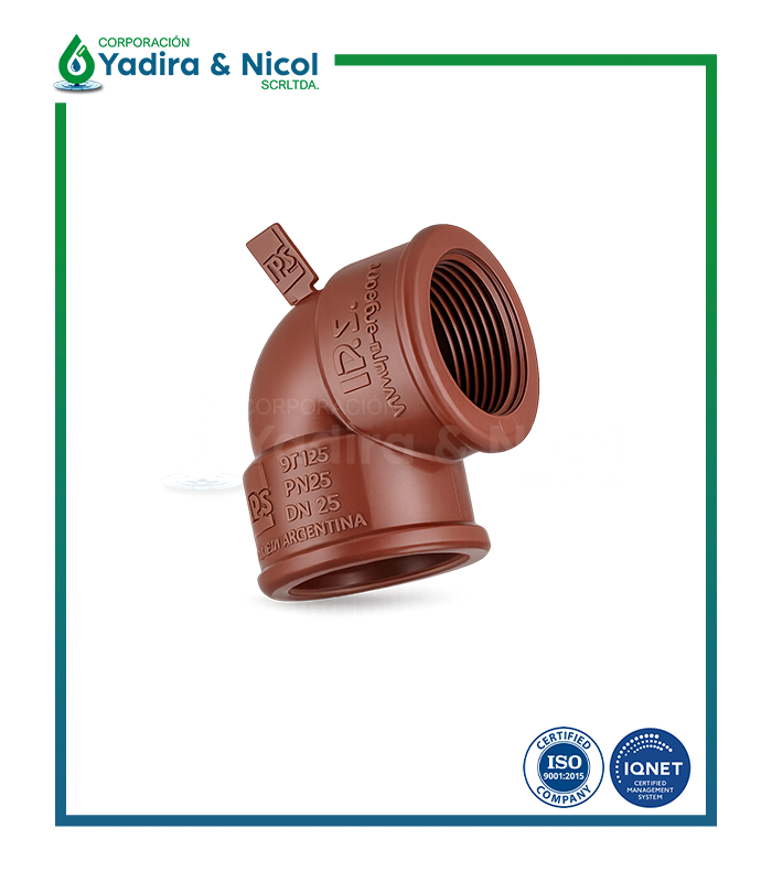CODO DE 90° CON ROSCA HIDRO PPH IPS