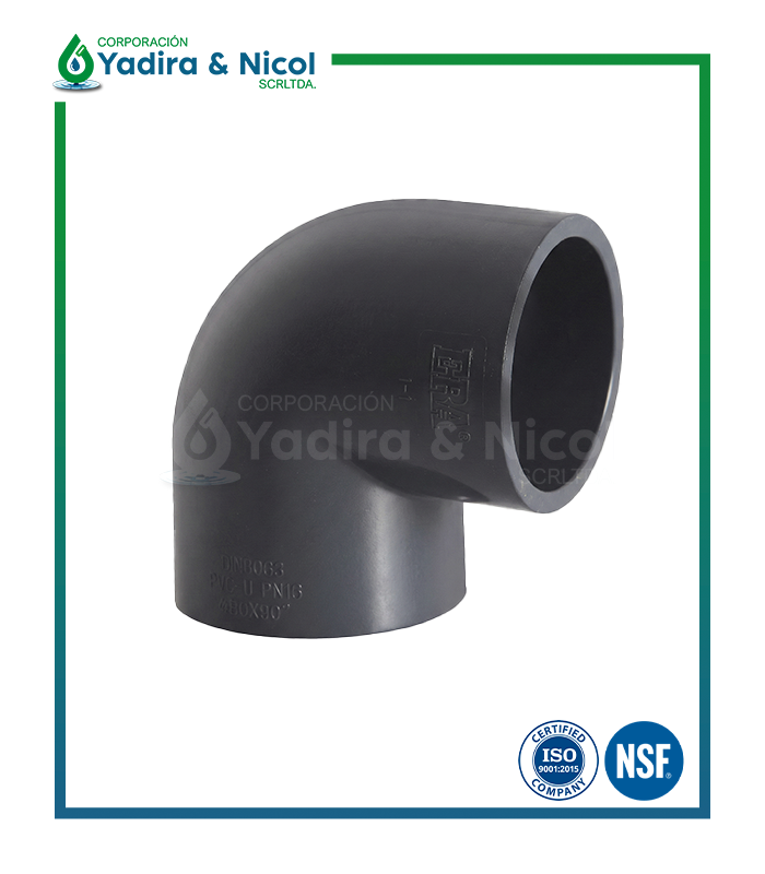 CODO DE 90° A PRESIÓN DIN PVC ERA