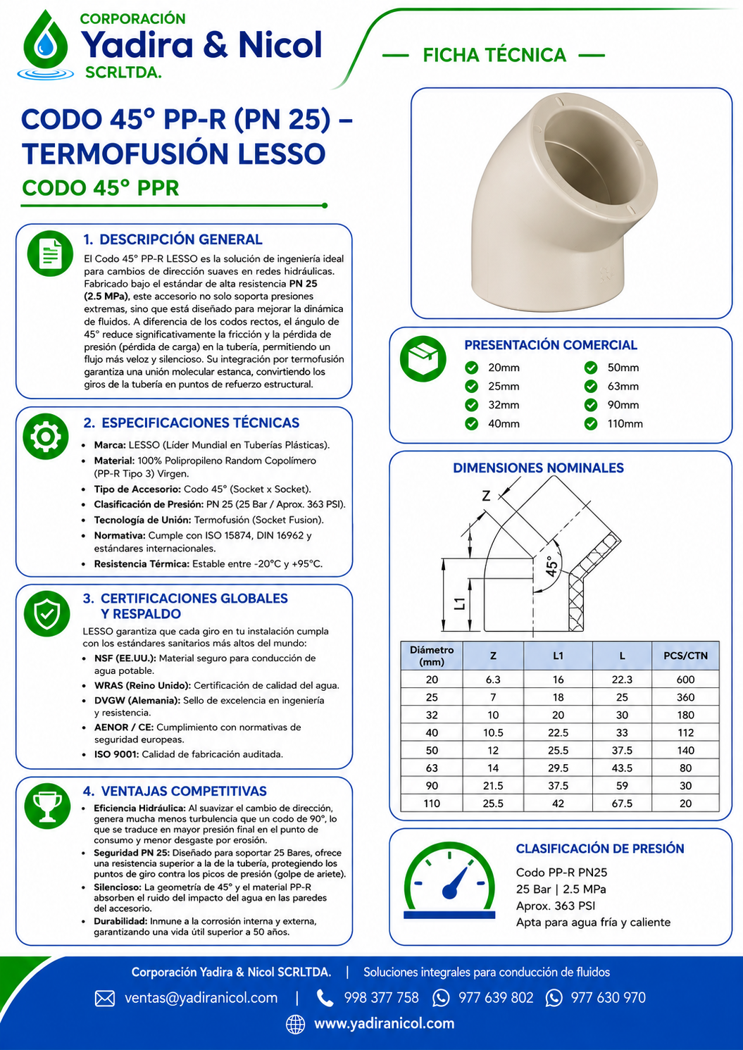 CODO DE 45° PPR LESSO