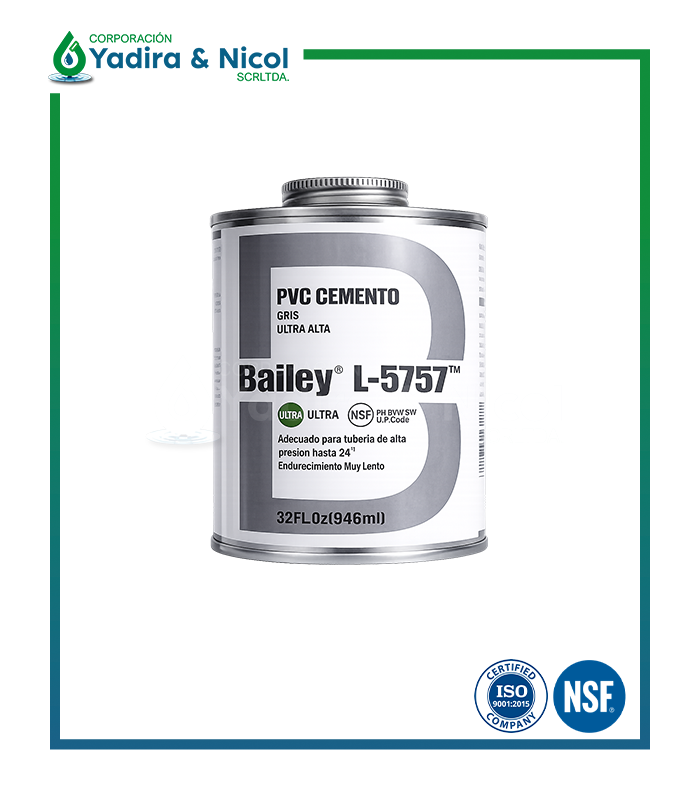 PEGAMENTO PVC CEMENTO EXTRA GRIS L-5757 BAILEY