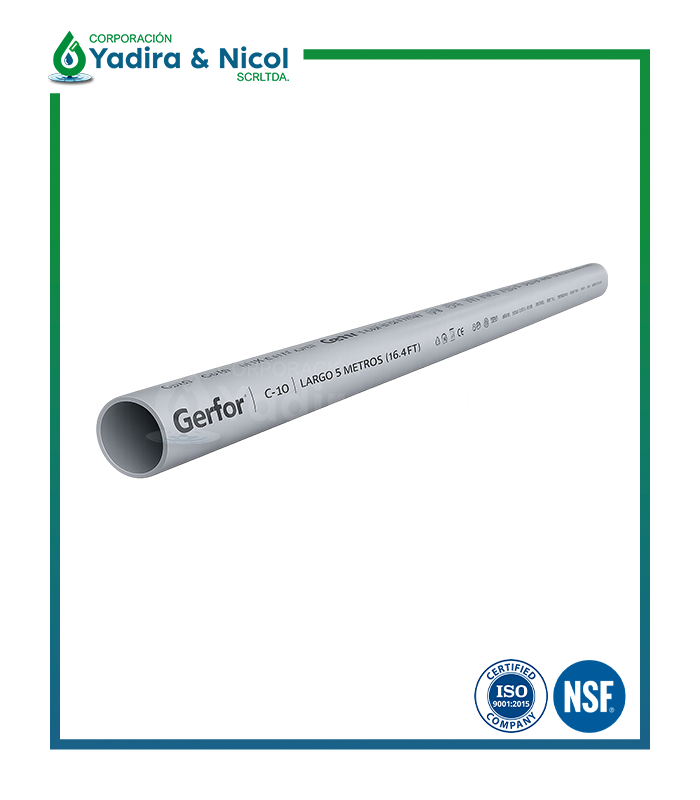TUBO A PRESIÓN CLASE-10 PVC GERFOR