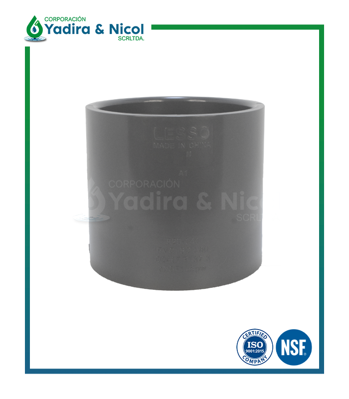 UNIÓN SIMPLE A PRESIÓN PVC SCH-80 LESSO
