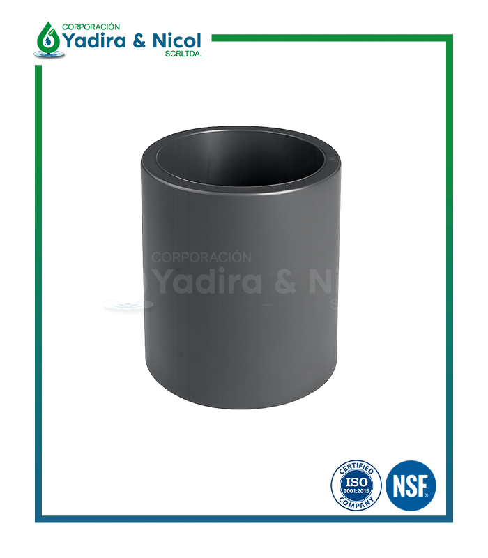 UNIÓN SIMPLE A PRESIÓN DIN PVC ERA
