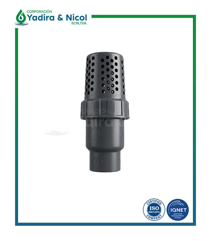 VÁLVULA CHECK PIE PVC SAM-UK