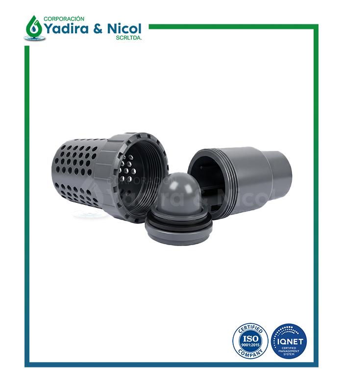 VÁLVULA CHECK PIE PVC SAM-UK