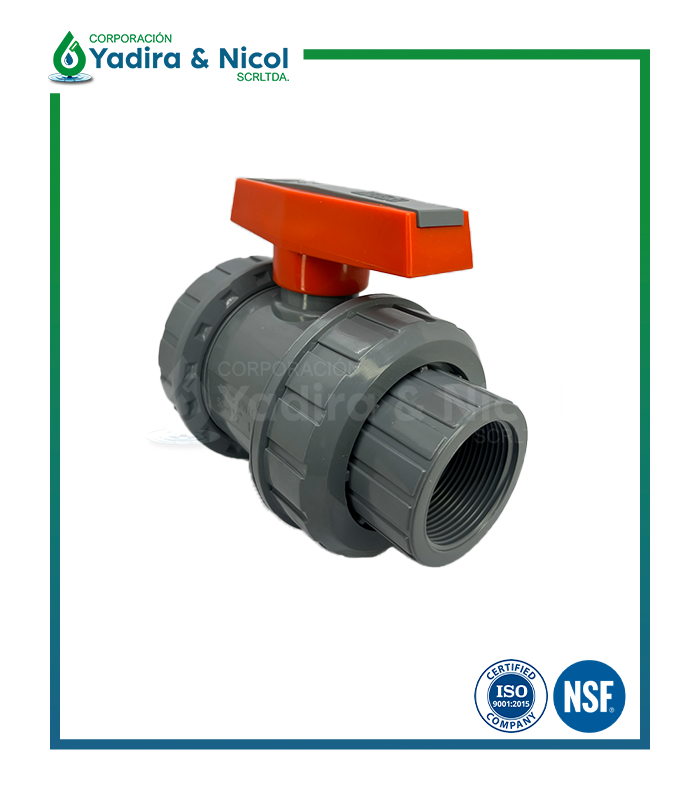 VÁLVULA CON DOBLE UNIÓN UNIVERSAL CON ROSCA CPVC SCH-80 ERA